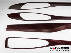 Alfa Romeo Stelvio Complete Interior Trim Kit - Red Carbon Fiber 